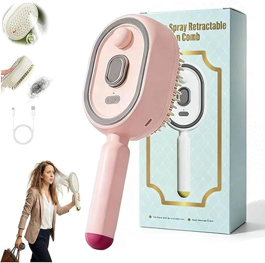 Electric Nano Mist Hair Brush – Rechargeable Detangling & Smoothing Comb