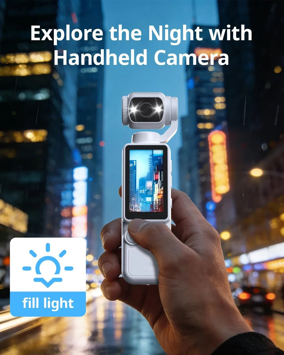 OZOT Q8 4K Gimbal Camera – Handheld Stabilized Vlogging Camera